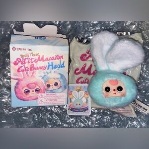 Baby Three Petite Macaron Cute Bunny Head - Aurora Fluff